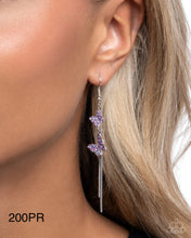Load image into Gallery viewer, Paparazzi “Aerial Affection” Purple Dangle Earrings - Paparazzi Accessories