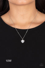 Load image into Gallery viewer, Paparazzi “Effulgently Engaged” White Necklace Earring Set - Paparazzi Accessories