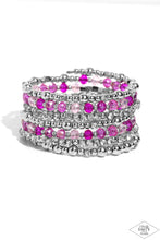 Load image into Gallery viewer, Paparazzi Pink Diamond “ICE Knowing You” Pink Coil Bracelet - Paparazzi Accessories