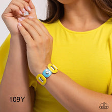 Load image into Gallery viewer, Paparazzi “Painted Pairing” Yellow Stretch Bracelet
