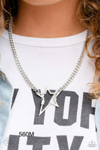 Load image into Gallery viewer, Paparazzi “Playful Popstar” Silver Necklace Earring Set - Paparazzi Accessories