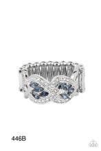 Load image into Gallery viewer, Paparazzi “Engagement Party” Posh Blue Stretch Ring - Paparazzi Accessories