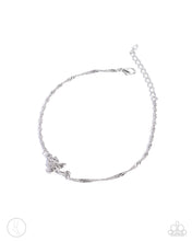 Load image into Gallery viewer, Paparazzi “Rose Review” Silver Adjustable Anklet Bracelet - Paparazzi Accessories