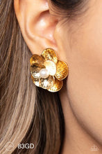 Load image into Gallery viewer, “Miami Magic” Gold Clip-On Earrings - Paparazzi Accessories