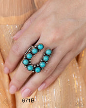 Load image into Gallery viewer, “Wild West Whisper” Blue Stretch Ring - Paparazzi Accessories
