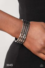 Load image into Gallery viewer, Paparazzi “Labyrinth Lure” Silver Hinge Bracelet - Paparazzi Accessories
