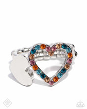 Load image into Gallery viewer, “Play a HEART” Orange Stretch Ring - Paparazzi Accessories