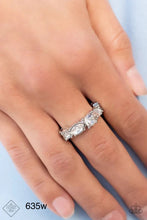 Load image into Gallery viewer, Paparazzi “Wedded Bliss” White Stretch Ring - Paparazzi Accessories
