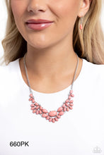 Load image into Gallery viewer, Vintage Vault "Secret Gardenista" Pink Necklace Earring Set - Paparazzi Accessories
