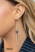 Load image into Gallery viewer, Paparazzi “Clear the SQUARE” Gold Post Earrings - Paparazzi