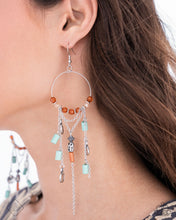 Load image into Gallery viewer, “Commanding Cascade” Blue Dangle Earrings - Paparazzi Accessories