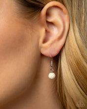 Load image into Gallery viewer, Paparazzi “Palm Tree Promenade” White Necklace Earring Set - Paparazzi Accessories