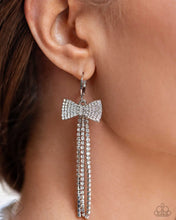 Load image into Gallery viewer, Paparazzi “Dashing Daydream” White Hinge Hoop Earrings - Paparazzi Accessories