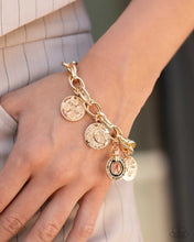 Load image into Gallery viewer, Paparazzi “Delightful Declaration” Gold Adjustable Clasp Bracelet - Paparazzi Accessories