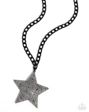 Load image into Gallery viewer, Paparazzi “Stellar Selfie” Black Necklace Earrings Set - Paparazzi Accessories