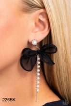 Load image into Gallery viewer, Paparazzi “High-Class Heiress” Black Post Earring - Paparazzi Accessories