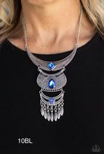 Load image into Gallery viewer, Paparazzi “Lunar Enchantment" Blue Necklace Earring Set - Paparazzi Accessories