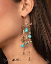 Load image into Gallery viewer, Paparazzi “Coachella Cascade” Blue Dangle Earrings - Paparazzi Accessories