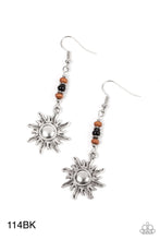 Load image into Gallery viewer, Paparazzi “Sunshiny Days” Black Dangle Earrings - Paparazzi Accessories