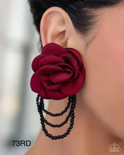 Load image into Gallery viewer, Paparazzi “Dramatic Dame” Red Post Earrings - Paparazzi Accessories