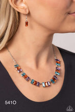 Load image into Gallery viewer, Paparazzi “Elite Emeralds” Orange Necklace Earring Set