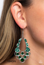 Load image into Gallery viewer, “Majestic Masquerade” Green Dangle Earrings - Paparazzi Accessories