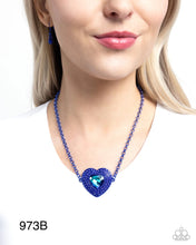 Load image into Gallery viewer, Paparazzi “Locket Leisure” Blue Necklace Earring Set - Paparazzi Accessories