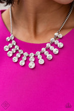 Load image into Gallery viewer, Paparazzi “Celebrity Couture” White Necklace Earring Set -Paparazzi Accessories