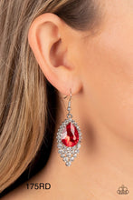 Load image into Gallery viewer, Paparazzi “Glorious Glimmer” Red Dangle Earrings -Paparazzi Accessories