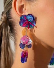 Load image into Gallery viewer, Paparazzi “Under the Waves” Purple Post Earrings - Paparazzi Accessories