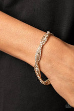 Load image into Gallery viewer, Paparazzi “Box Office Bling” Gold Adjustable Clasp Bracelet - Cindysblingboutique