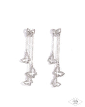 Load image into Gallery viewer, Paparazzi “Boisterous Butterfly” White Post Earrings - Paparazzi Accessories