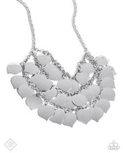 Load image into Gallery viewer, Paparazzi “Intrepid Icon” Silver Necklace Earring Set - Paparazzi Accessories