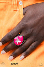 Load image into Gallery viewer, Paparazzi “In Plain BRIGHT” Pink Stretch Ring
