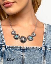 Load image into Gallery viewer, Paparazzi “Palm Tree Promenade” White Necklace Earring Set - Paparazzi Accessories