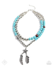 Load image into Gallery viewer, Paparazzi “Restful Radiance” Blue Necklace Earring Set - Paparazzi Accessories