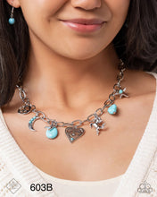 Load image into Gallery viewer, Paparazzi “Southwestern Souvenir” Blue Necklace Earring Set - Paparazzi Accessories
