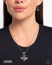 Load image into Gallery viewer, Paparazzi “Anchored Accent” Blue Necklace Earring Set - Paparazzi Accessories
