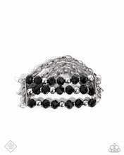 Load image into Gallery viewer, Paparazzi “Vicious Vibe” Black Stretch Bracelet - Paparazzi