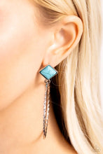 Load image into Gallery viewer, Paparazzi “Canyon Circlet” Blue Post Earrings - Paparazzi Accessories