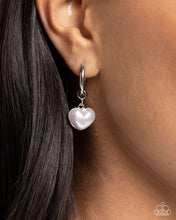 Load image into Gallery viewer, Paparazzi “Carriage Chic” White Hinge Hoop Earrings - Paparazzi Accessories