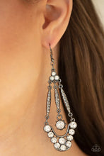 Load image into Gallery viewer, Vintage “High-Ranking Radiance” Black Dangle Earrings - Paparazzi Accessories
