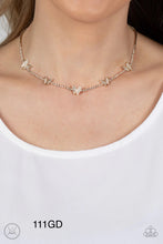 Load image into Gallery viewer, Paparazzi “Fluttering Fanatic” Gold Necklace Choker Earring Set - Paparazzi Accessories