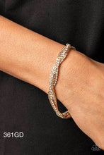 Load image into Gallery viewer, Paparazzi “Box Office Bling” Gold Adjustable Clasp Bracelet - Cindysblingboutique