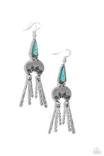 Load image into Gallery viewer, Paparazzi “Highland Haute” Blue Dangle Earrings
