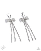 Load image into Gallery viewer, Paparazzi “Dashing Daydream” White Hinge Hoop Earrings - Paparazzi Accessories