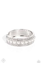 Load image into Gallery viewer, Paparazzi “About a PEARL” White Hinged Bracelet - Cindysblingboutique
