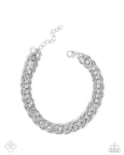 Load image into Gallery viewer, Paparazzi “Excessive Empire” White Adjustable Clasp Bracelet - Paparazzi Accessories