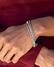 Load image into Gallery viewer, Paparazzi “Excessive Empire” White Adjustable Clasp Bracelet - Paparazzi Accessories