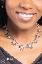 Load image into Gallery viewer, Paparazzi “Get Up and GROW” White Necklace Earring Set - Paparazzi Accessories